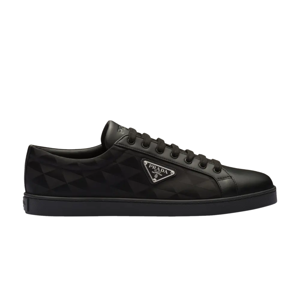 Кроссовки Prada из кожи и нейлона, черный