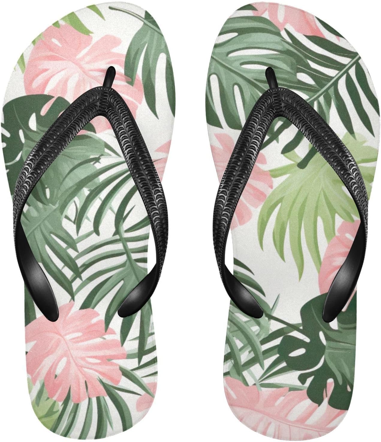 

Женские и мужские летние пляжные шлепанцы Palm Leaf с тропическим дизайном, для душа Kfbe, Leaves