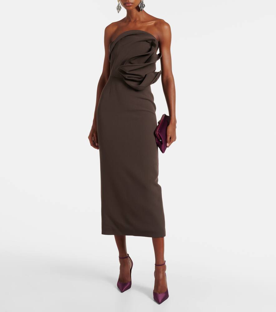 Туфли-лодочки Anok 105 из сатина Amina Muaddi, Aubergine — фото 3