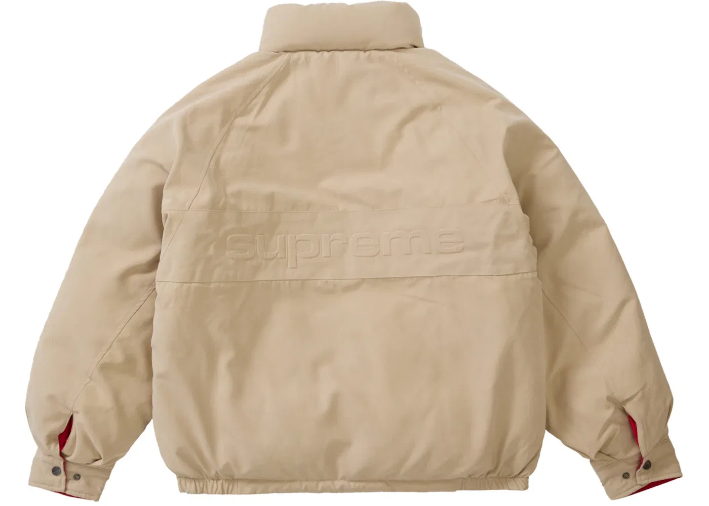 Мужская пуховая куртка-пуховик двусторонняя Supreme, Tan — фото 3