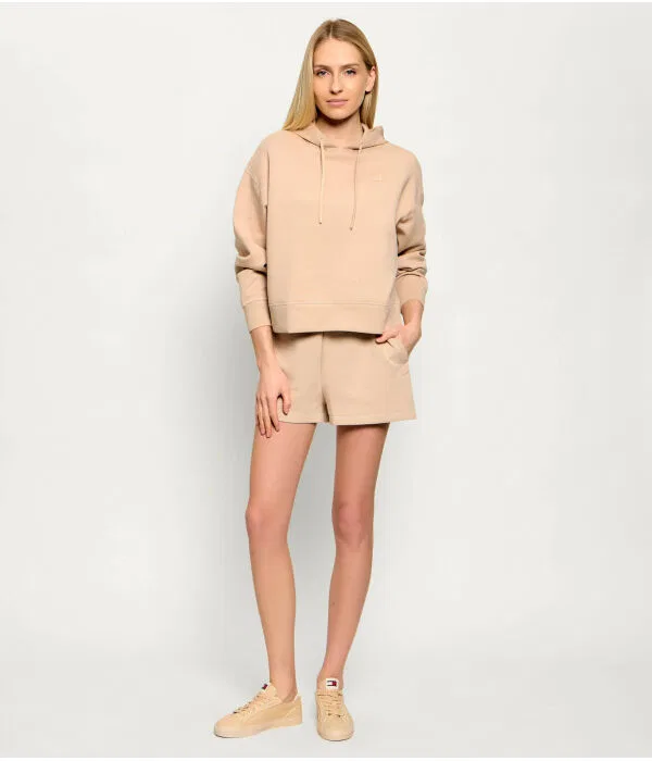 Толстовка женская Lacoste Oversize Fit, бежевая — фото 2