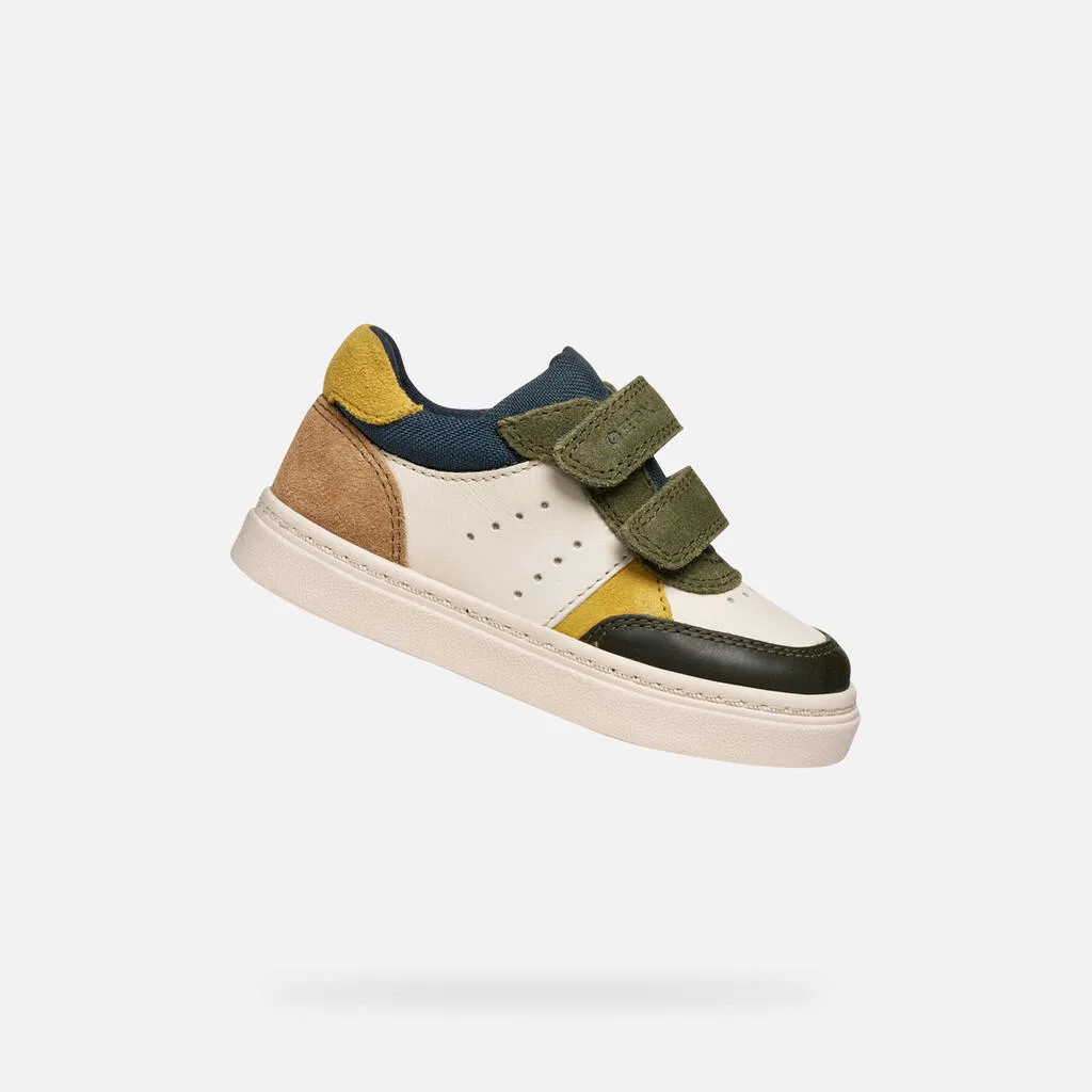Детские кроссовки B Nashik Boy Geox, Creme/Dunkelgrun