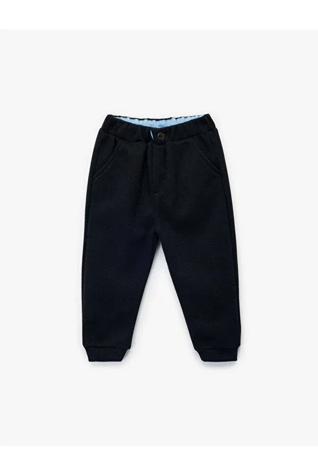 Детские спортивные штаны для мальчиков с карманами на пуговицах Koton, Navy Blue