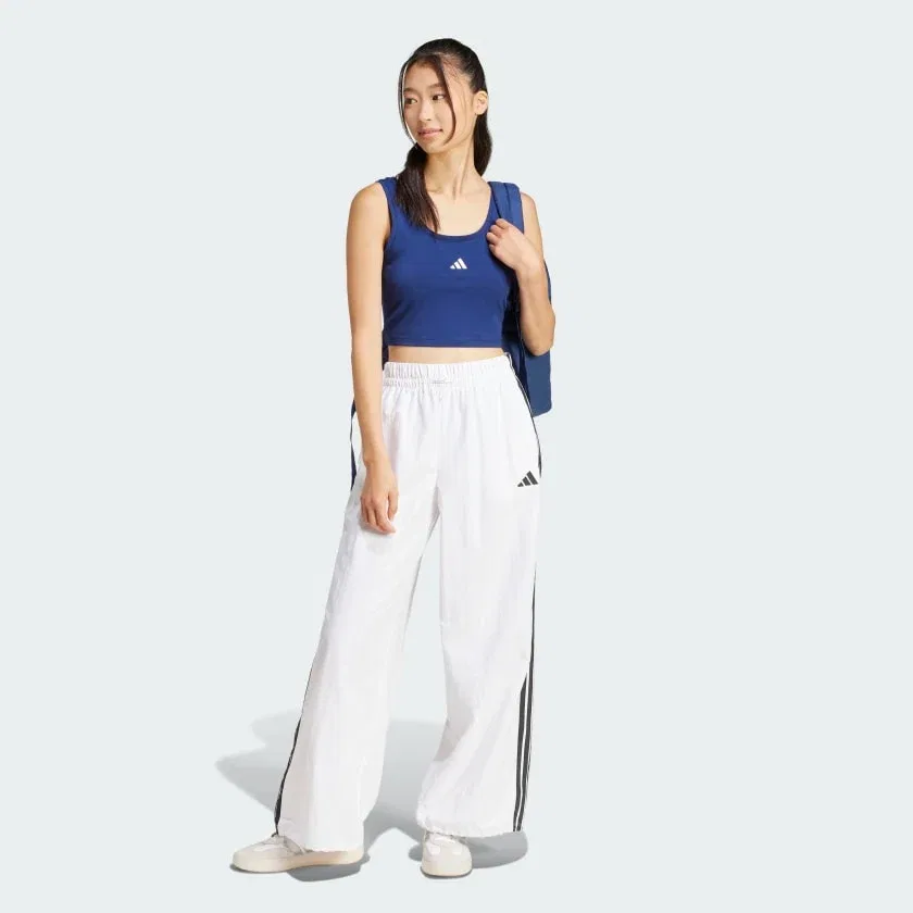 Женская майка adidas Essentials Small Logo Cotton Lifestyle с принтом, Dark Blue / White — фото 4