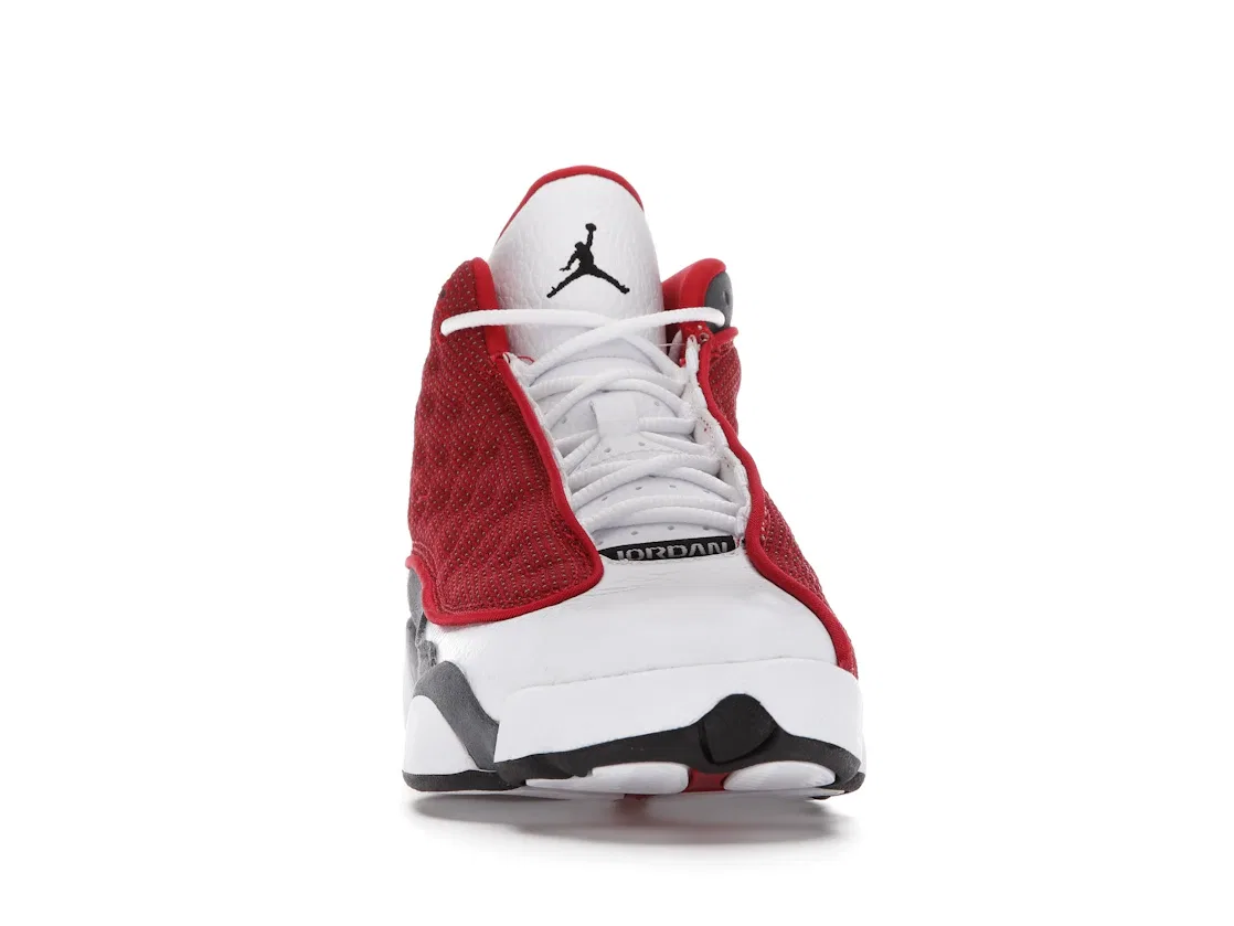 Детские кроссовки высокие с ретро-дизайном Jordan 13 Retro Jordan, Gym Red/Flint Grey-White-Black — фото 2