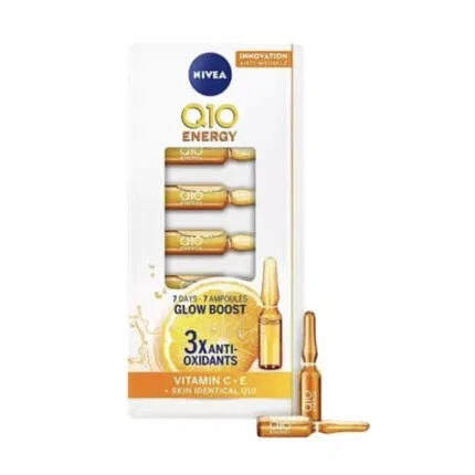 Ампульная сыворотка для лица с витамином C и E Q10 Energy Glow Boost Nivea
