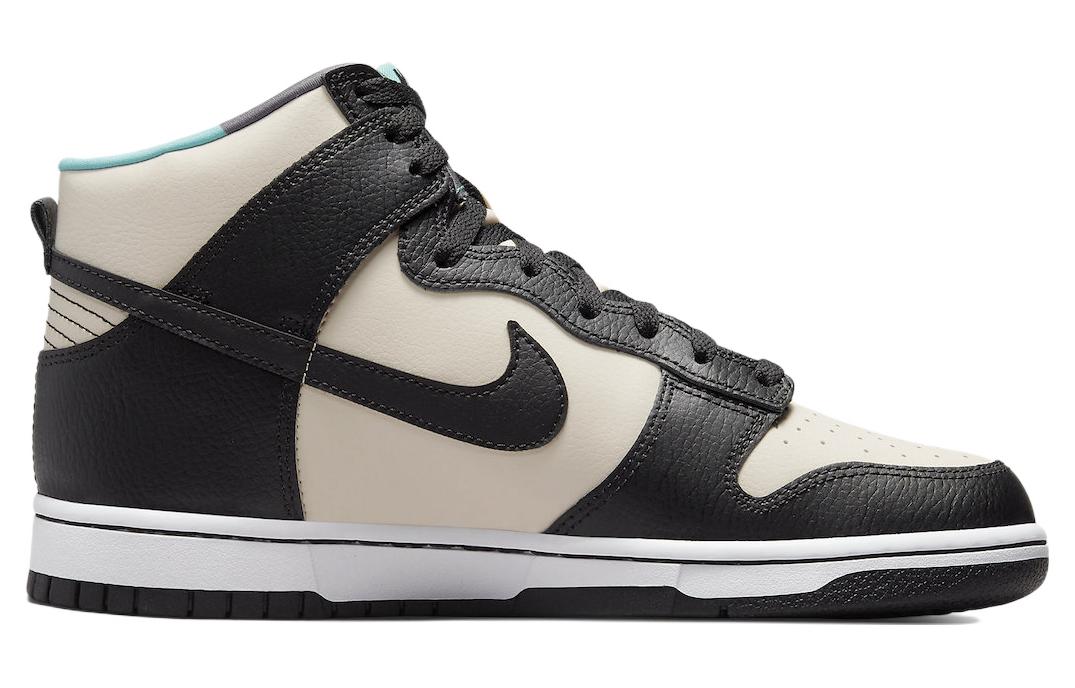 Кроссовки Nike Dunk High Emb, светло-бежевый/черный — фото 2