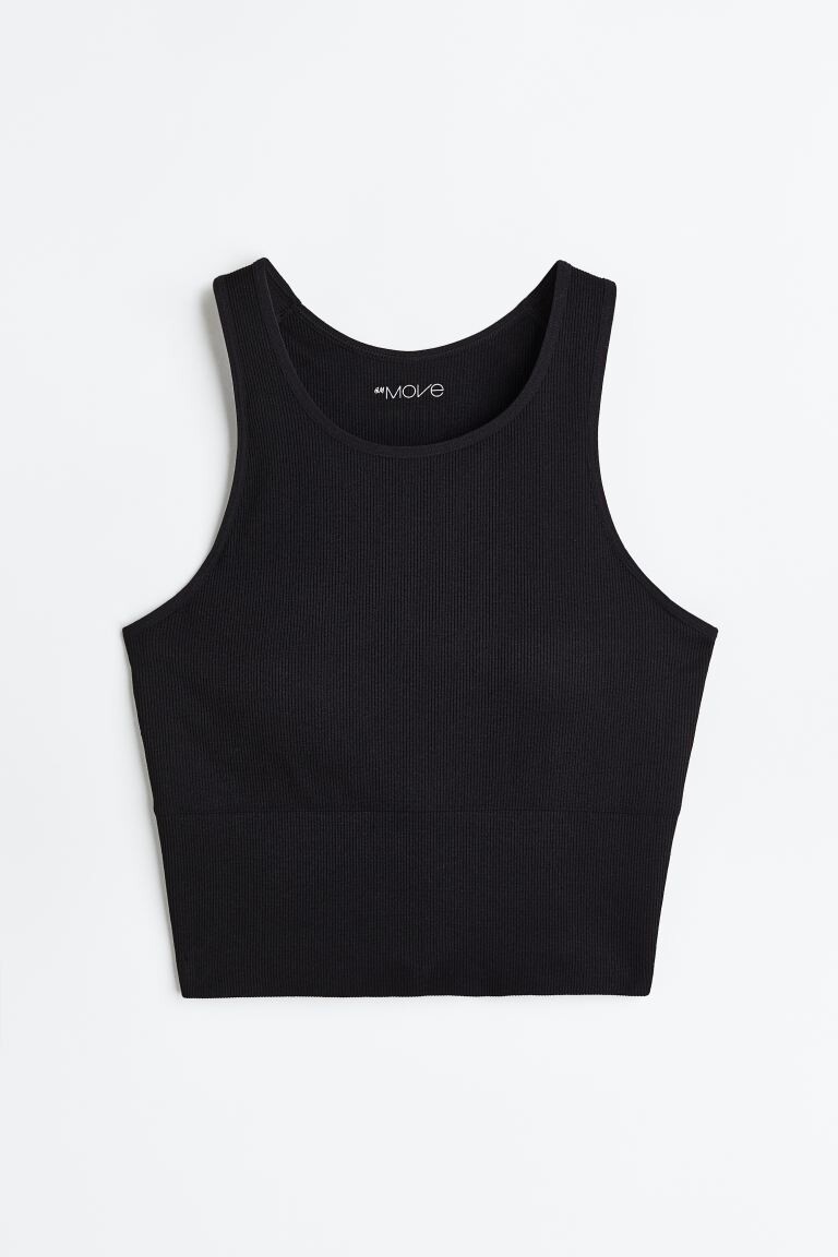 

Спортивное бра DryMove со средней поддержкой H&M, черный