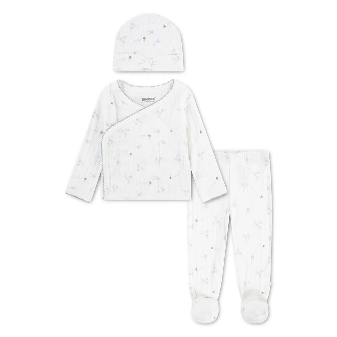 Комплект детской одежды с принтом J03 Huggies, белый
