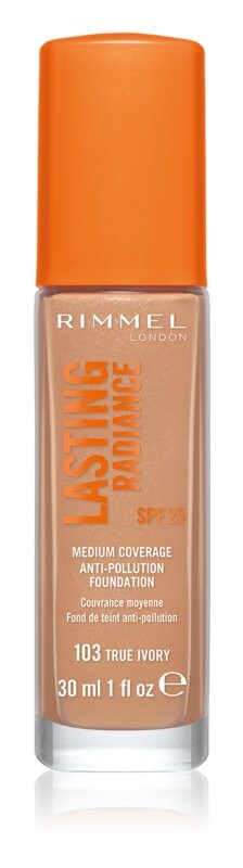 

Осветляющий тональный крем SPF 25 Rimmel Lasting Radiance, оттенок 103 True Ivory 30 мл