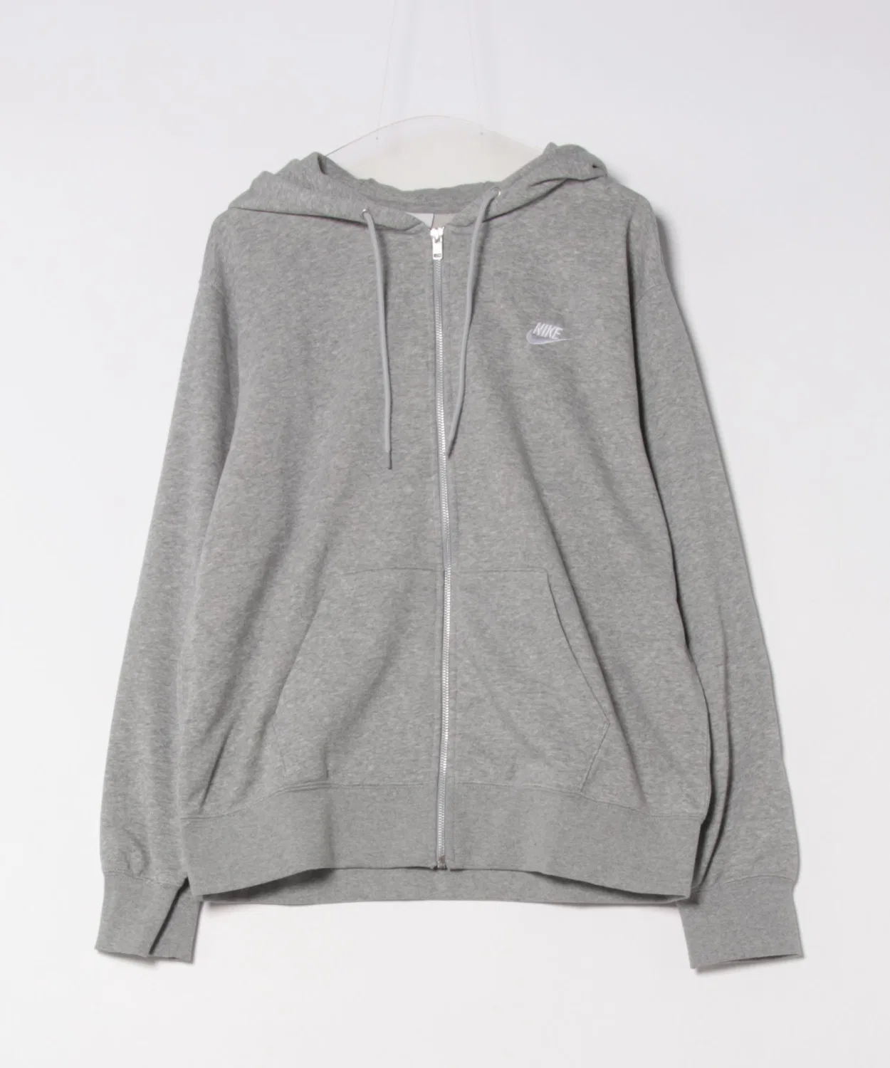Мужской худи с длинным рукавомNike Club FT L/S Full Zip Hoodie, Хизер Грей