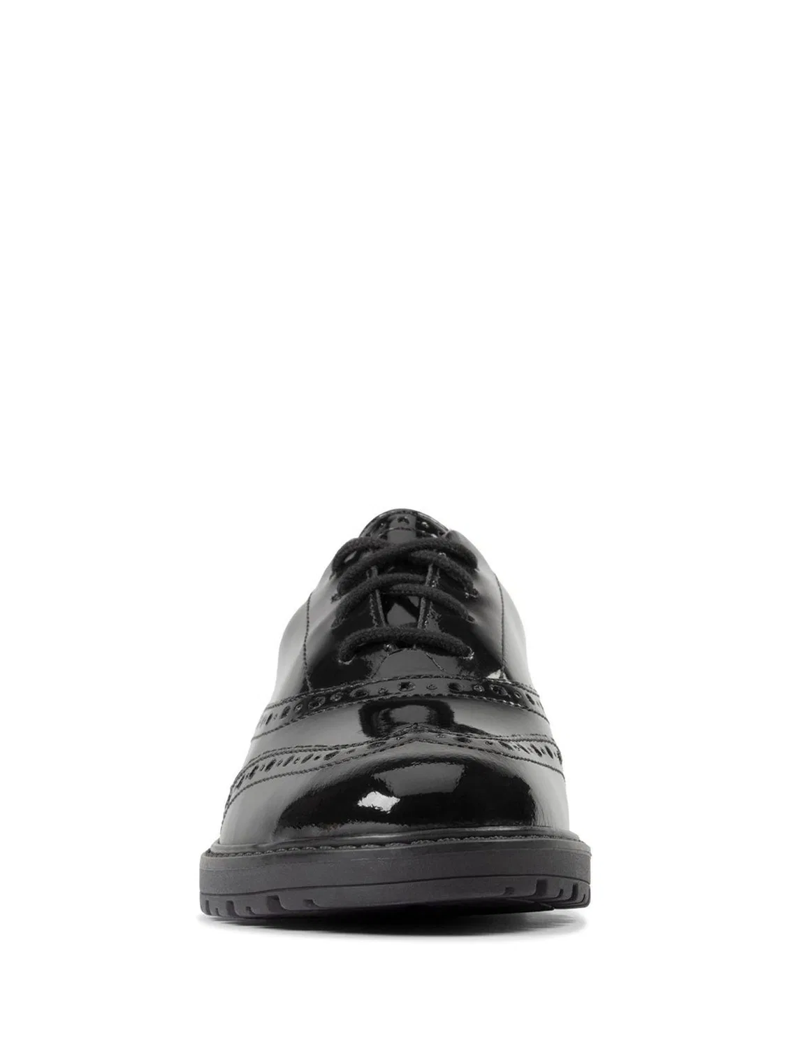 Туфли броги Clarks Loxham, черные, для девочек — фото 4