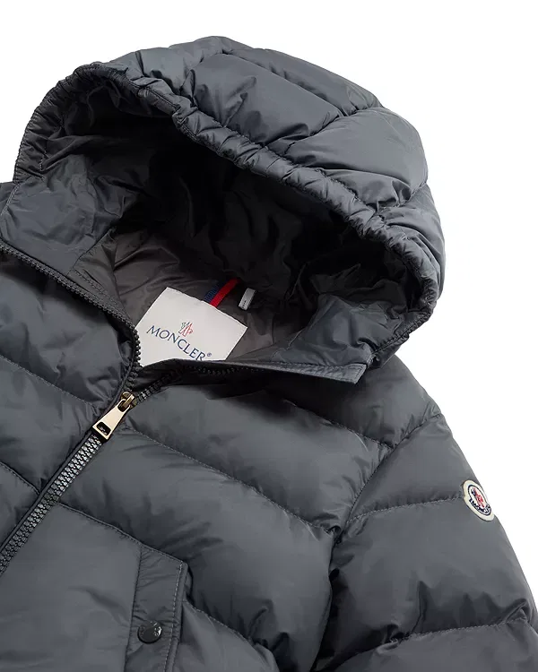 Детская куртка для мальчиков с капюшоном Xhante Puffer Jacket Moncler, темно-серый — фото 3