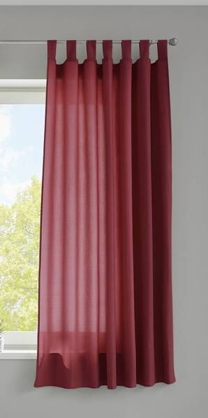 

Штора Gardinenbox Blickdicht Microsatin Schlaufen, 140x175x1 см, бордовый