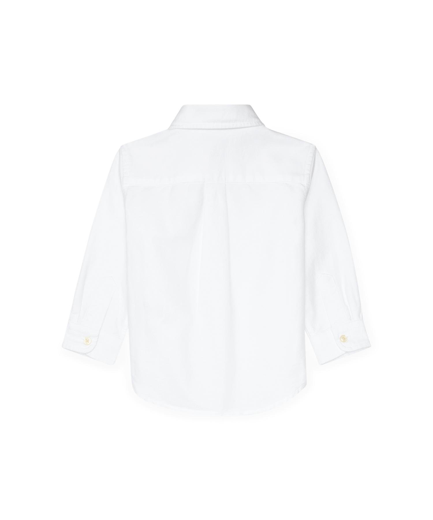 Детская хлопковая рубашка Оксфорд Polo Ralph Lauren, 100 White