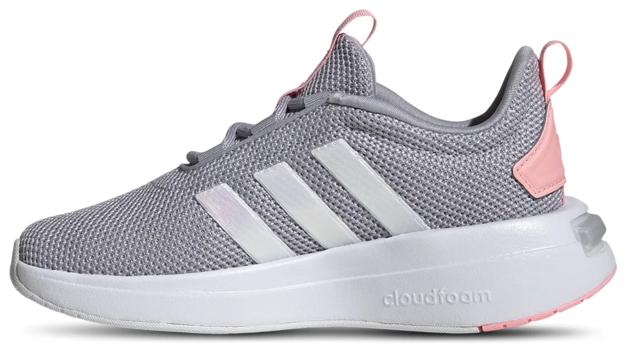 Кроссовки для девочек Racer TR23 Adidas, цвет Glory Grey/Iridescent/Pink Spark — фото 2
