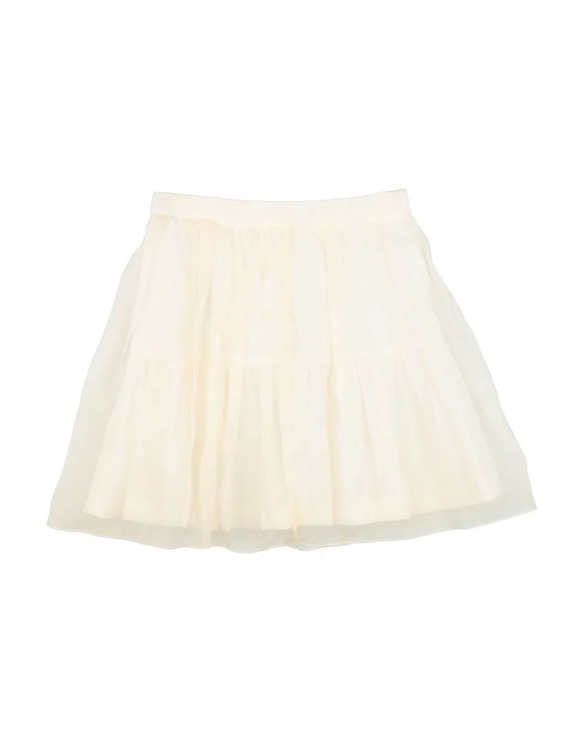 Детская юбка для девочек из органзы Organza Giorgio Armani, кремовый