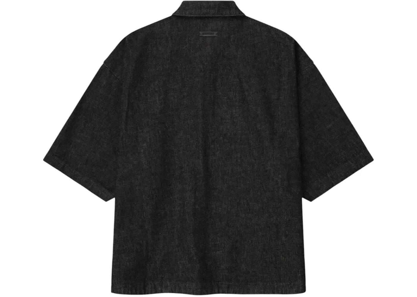 Мужская джинсовая рубашка с полной застежкой-молнией Fear of God Essentials Shirt, Vintage Black — фото 2