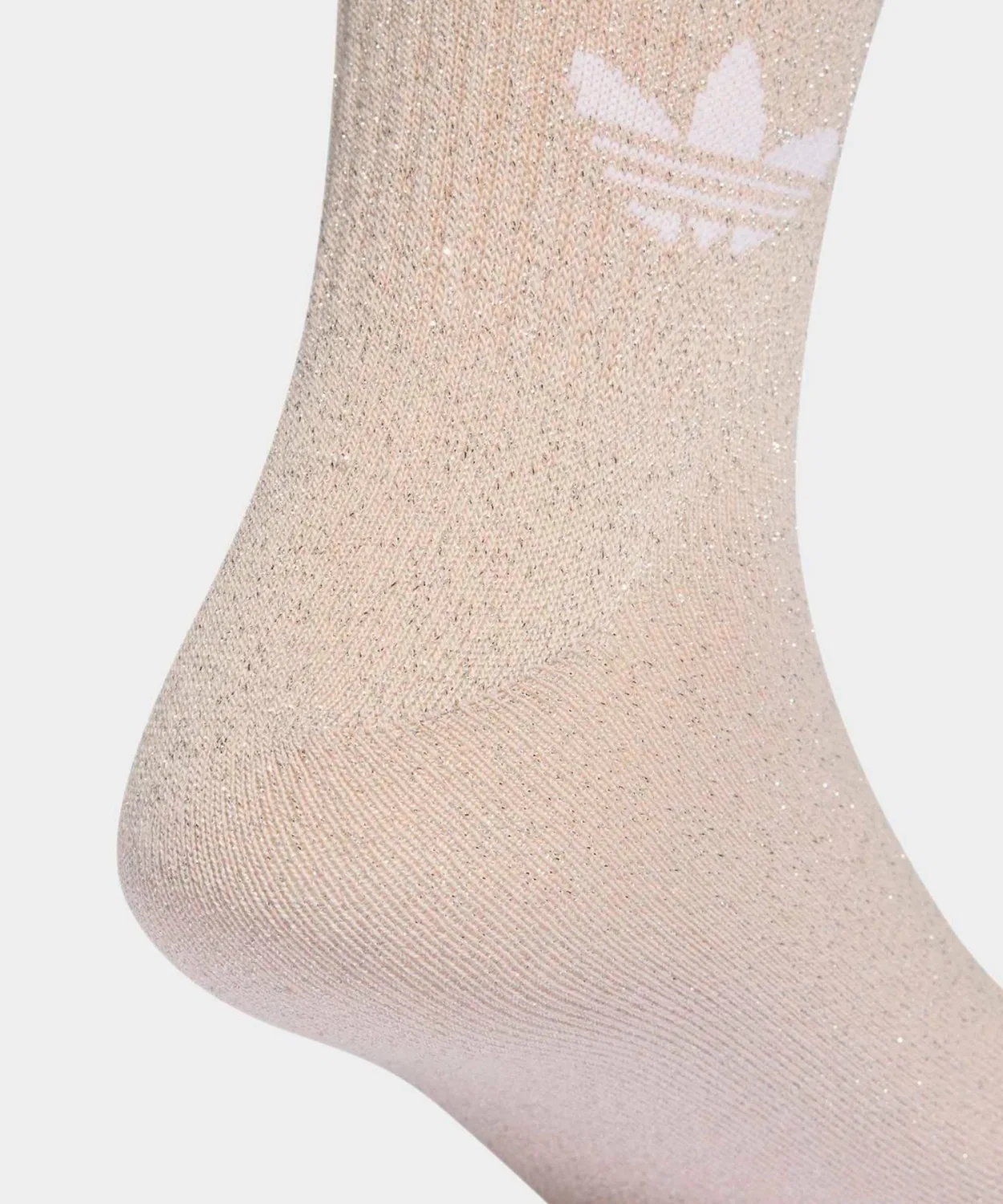 Мужские/Женские носки с блестками, комплект из 2 пар, Three Stripes Glitter Adidas, Pink — фото 4
