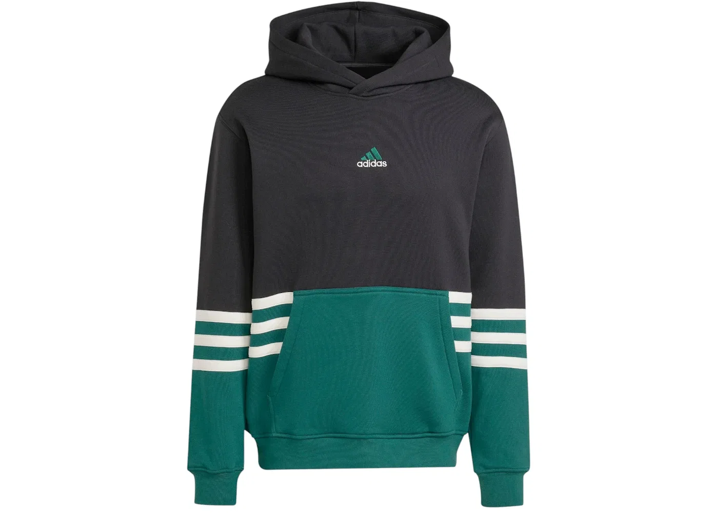 Мужская худи с длинным рукавом Hoodie Adidas, Black Collegiate Green
