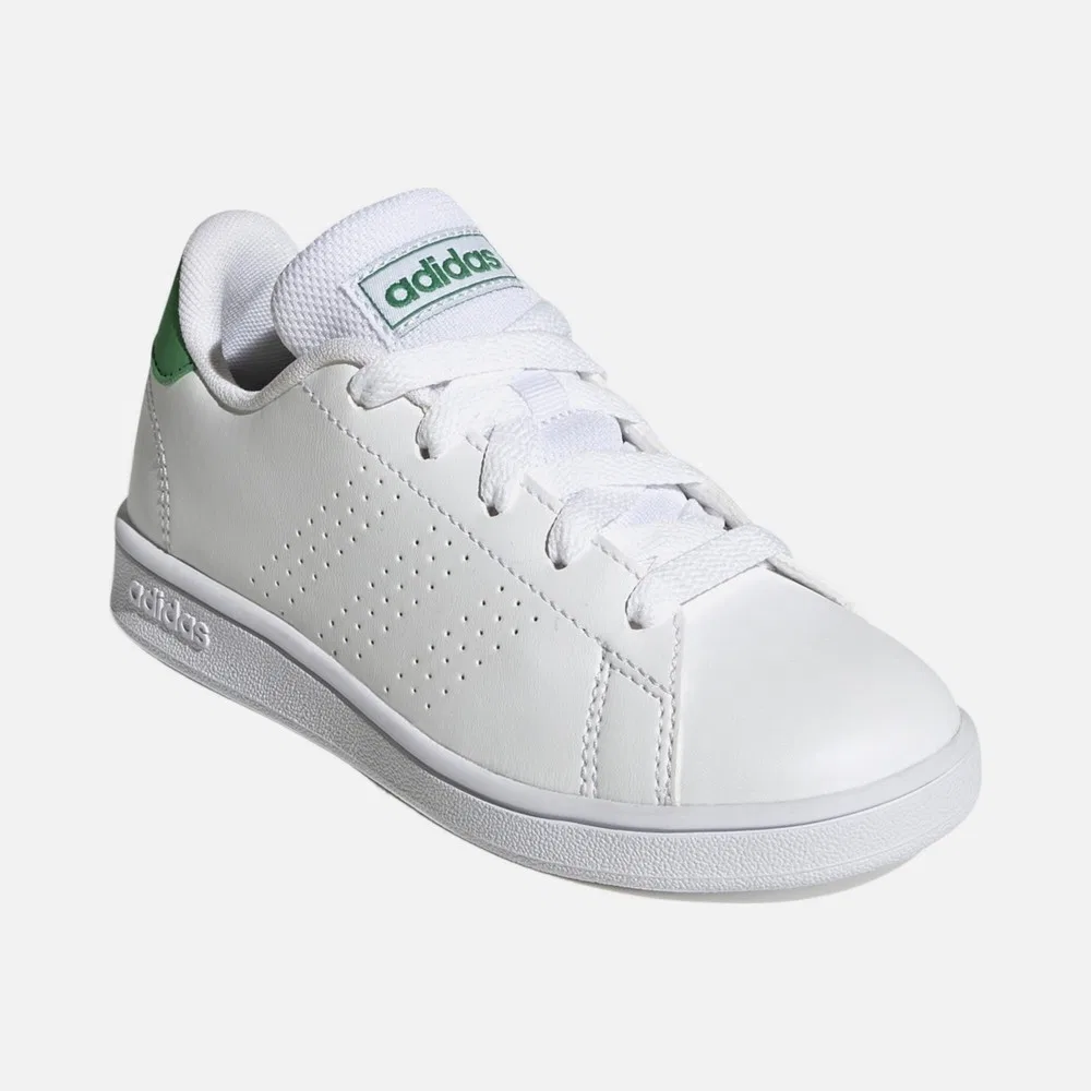 Детские спортивные кроссовки на шнуровке с искусственной кожей Advantage Lifestyle Court Lace adidas — фото 2