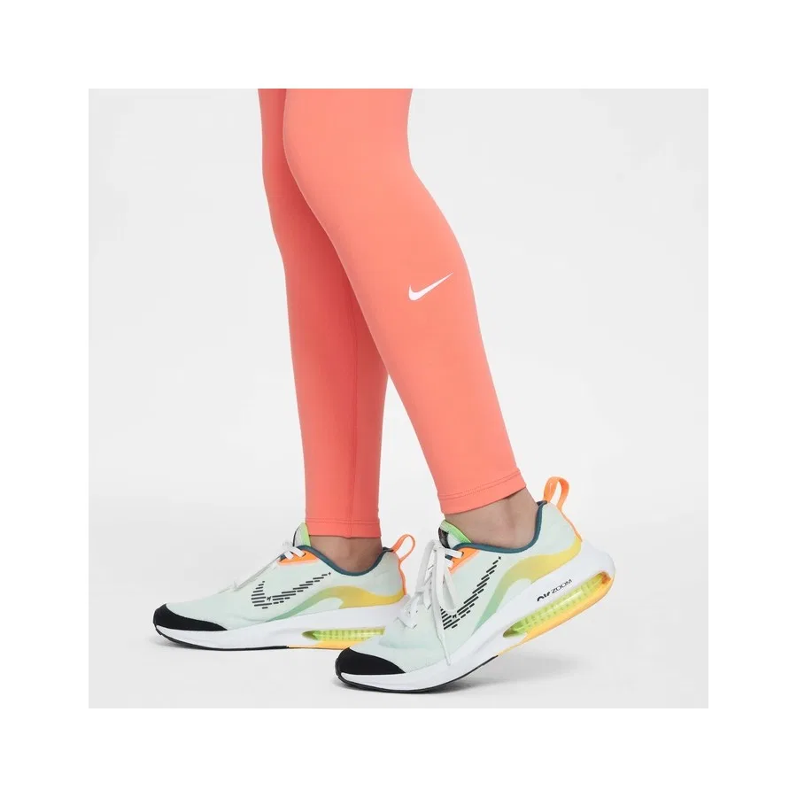 Спортивные леггинсы с высоким поясом One Dri-Fit Nike, Оранжевый — фото 2