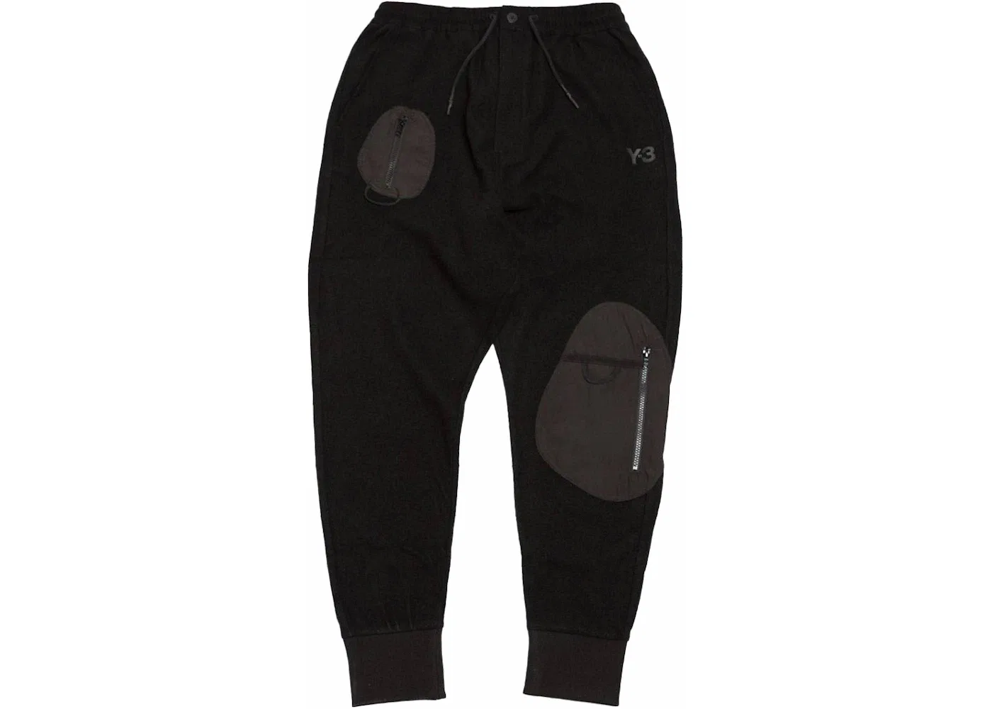 Мужские спортивные штаны с манжетами Y-3 Wool Jersey Cuffed Pants Adidas, Black