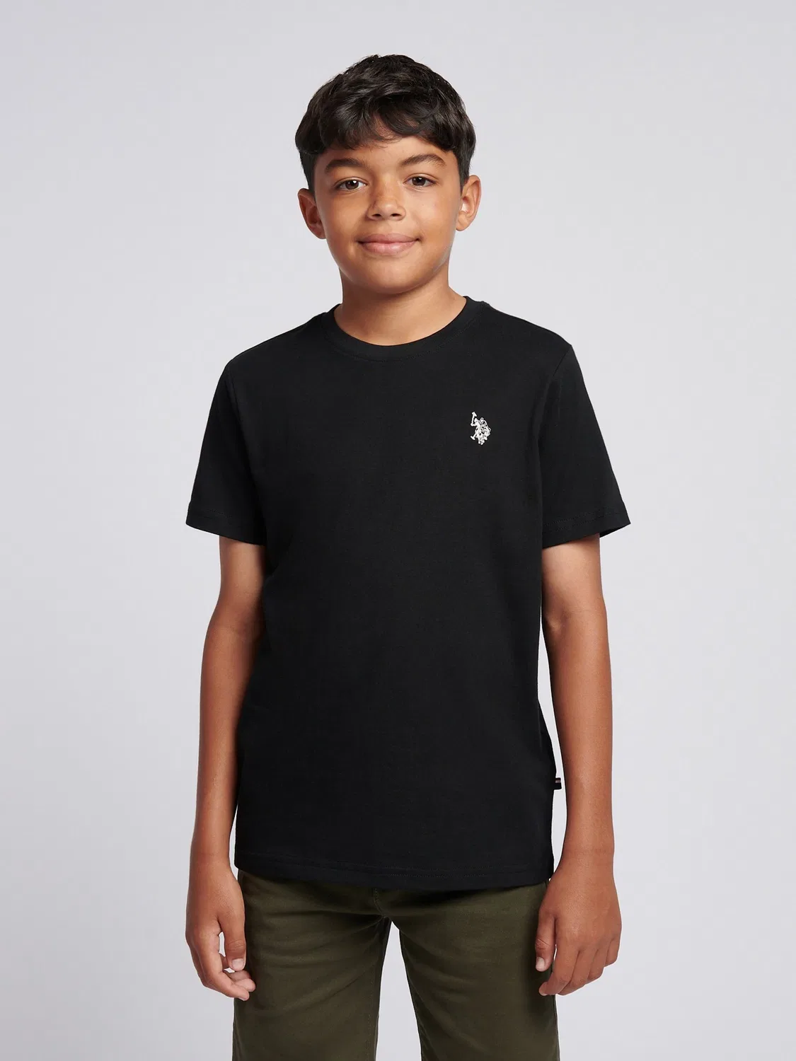 Футболка с текстурой, Double Horsemen U.S. Polo Assn., черный