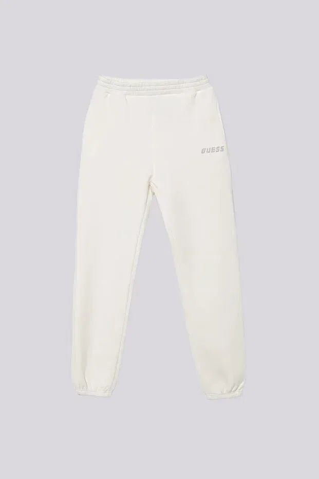 Детские спортивные штаны для девочек с принтом Guess, White