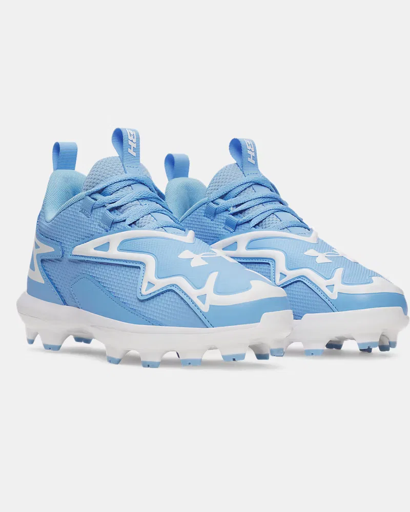Бейсбольные бутсы для мальчиков с литой подошвой TPU UA Harper 11 TPU Jr. UnderArmour, Horizon Blue/White — фото 4