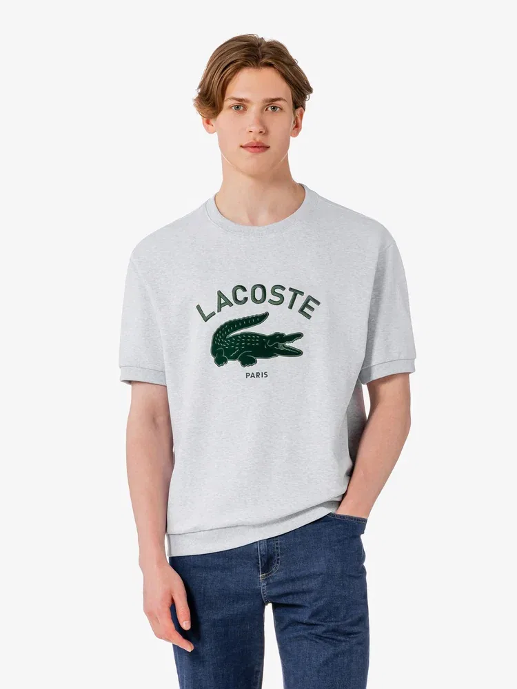 Футболка с длинным рукавом Big Croc LACOSTE, Gray — фото 4