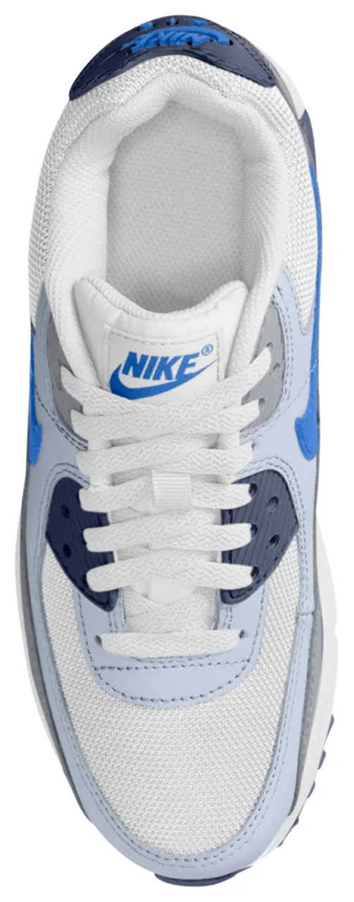 Кроссовки для мальчиков Air Max 90 Mesh Nike, цвет White/Blue Crystal/Midnight Navy — фото 3