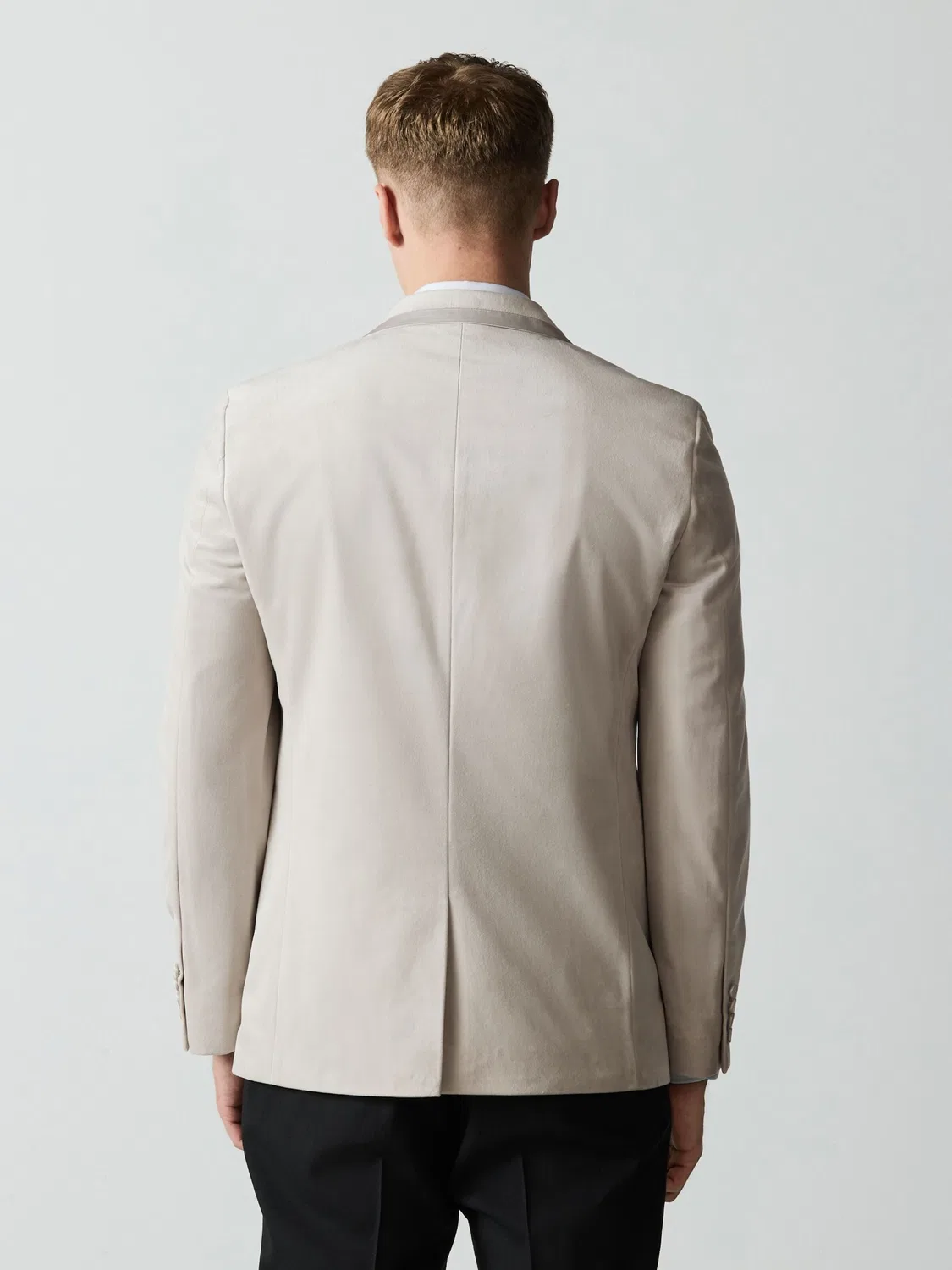 Пиджак Next Slim fit Suit Jacket Self, белый — фото 4