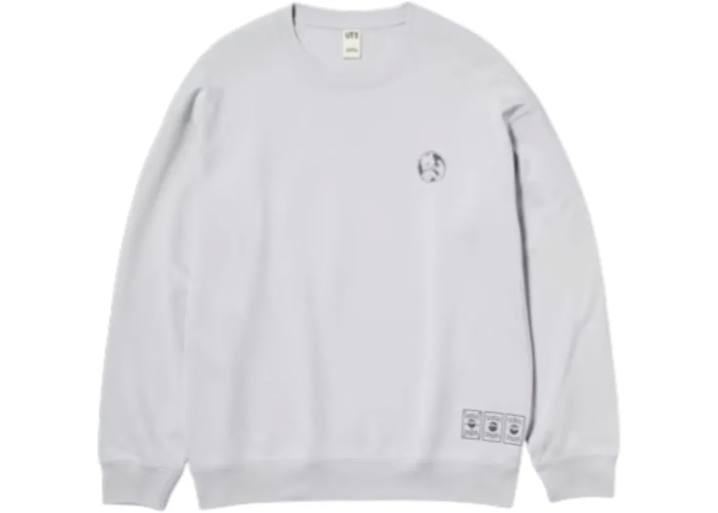 Мужской свитшот с принтом Sweatshirt Uniqlo, Light Grey