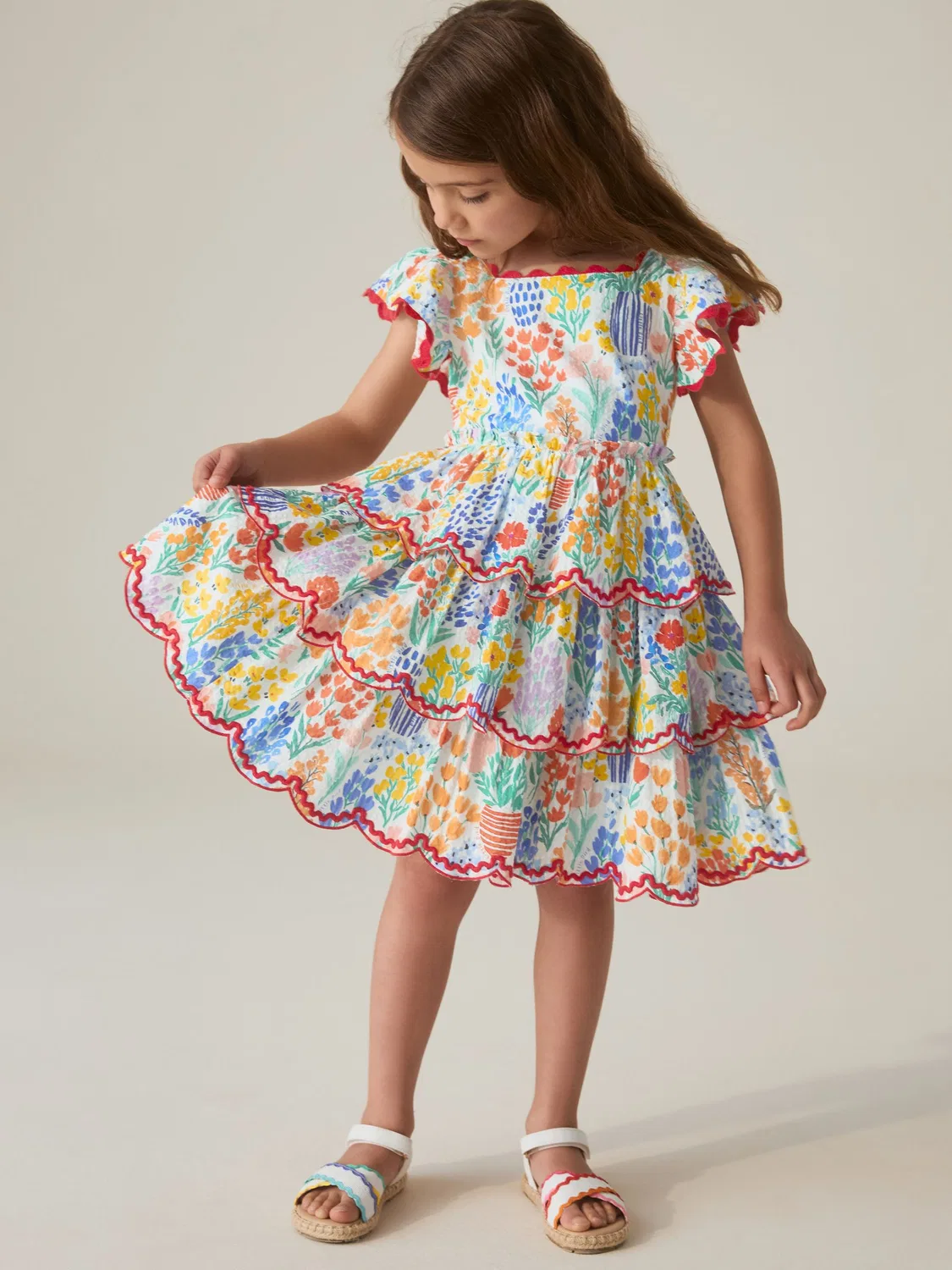Платье с принтом Rainbow Floral Little Bird by Jools Oliver, разноцветный