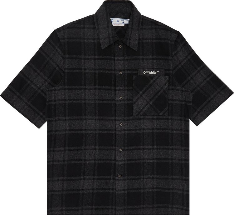 

Рубашка Off-White Outline Arr Flan Over Short-Sleeve Shirt 'Grey Black', серый