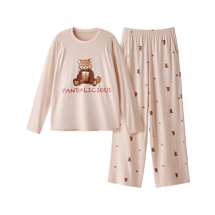 Детский комплект пижам BANANA IN, Almond Peach Panda
