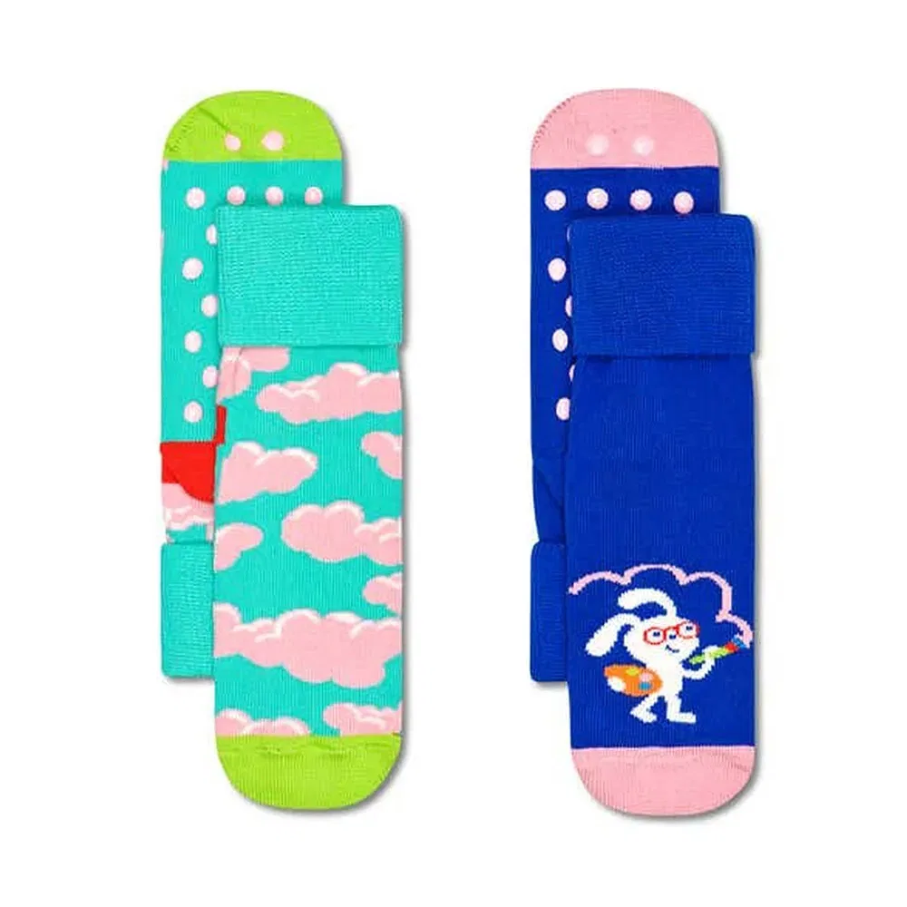 Носки противоскользящие Clouds 2 пары Happy Socks, синий