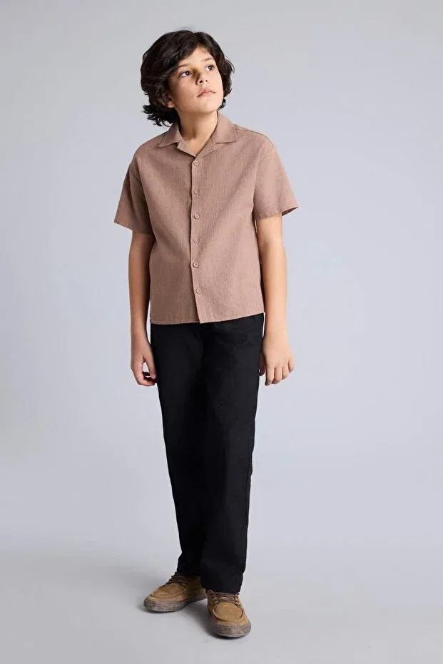 Детские брюки для мальчиков хлопковые Regular Fit Defacto, Black — фото 3