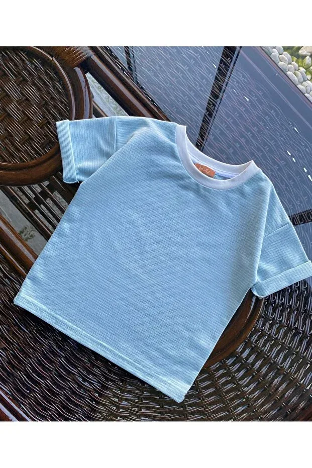 Детская футболка с коротким рукавом Hug, Light Blue