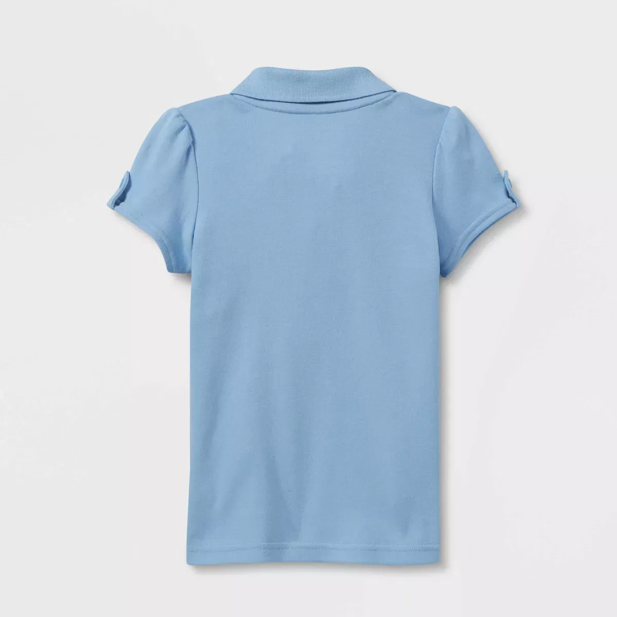 Детское поло для девочек с коротким рукавом Cat & Jack, Light Blue — фото 2