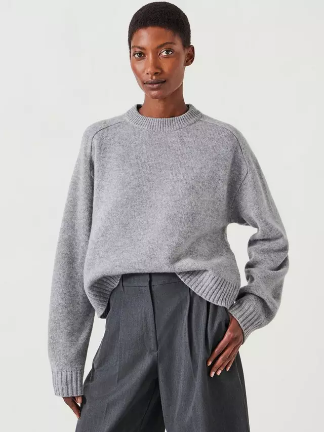 

Джемпер HUSH Nina Merino Wool Crop, цвет grey/marl