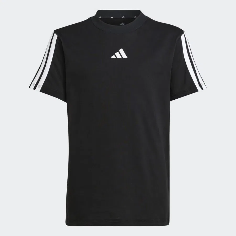 Детская футболка с коротким рукавом adidas JD6487 J 3s Tee 160, Черный — фото 4