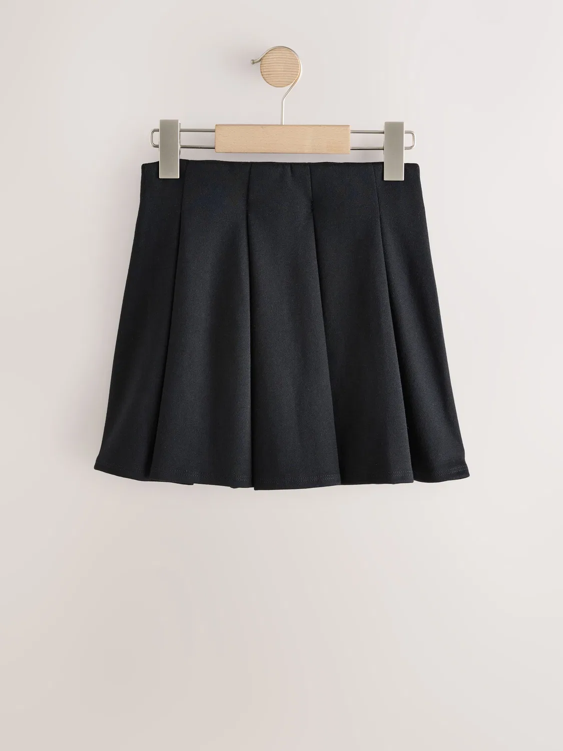 Юбка плиссированная Next Black Pull on Jersey Stretch Pleated School Skirt, черный — фото 2