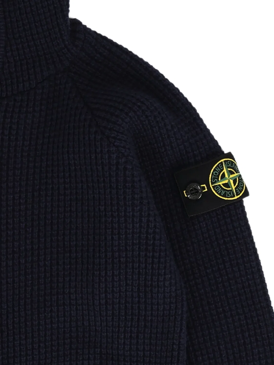 Фактурное худи с нашивкой Compass Stone Island Junior, синий — фото 3