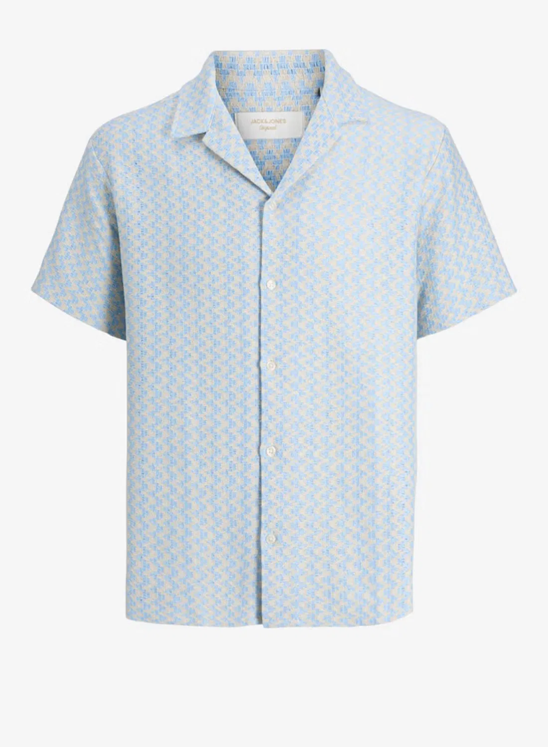 Рубашка с коротким рукавом вязаная крючком Jack & Jones Junior, голубой