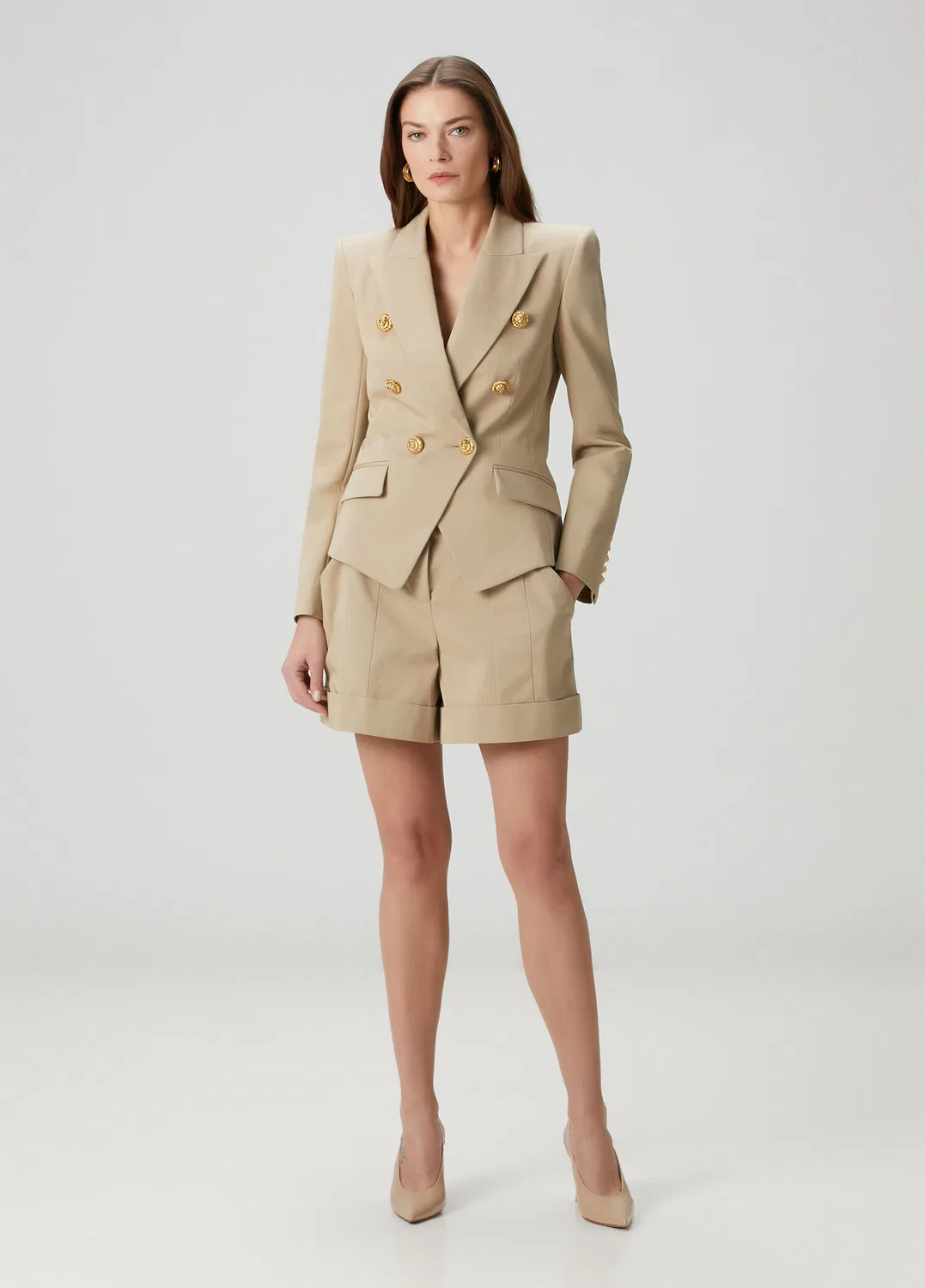 Шорты Balmain с поясом, bej