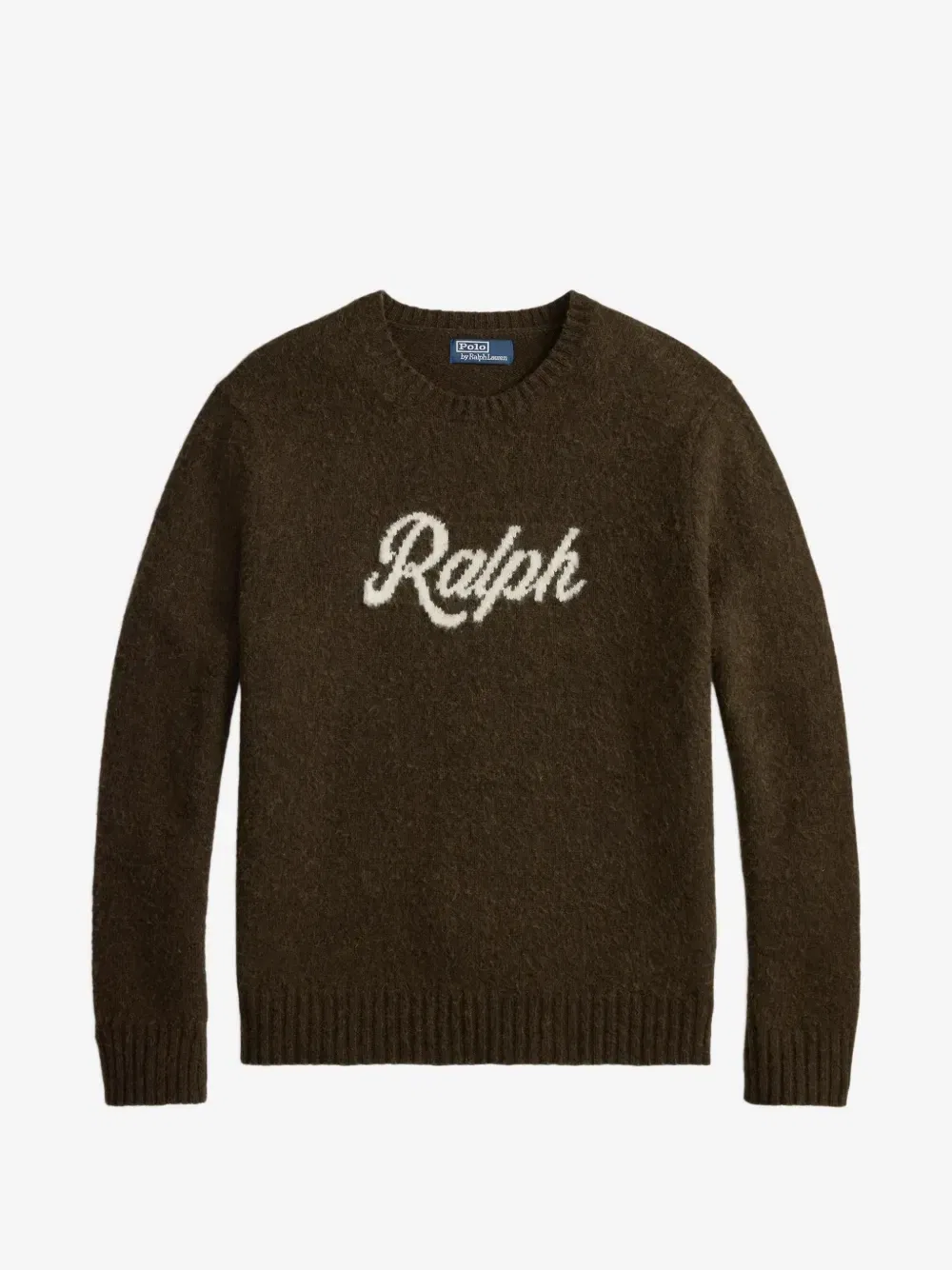 Свитер вязки интарсия с логотипом Polo Ralph Lauren, коричневый