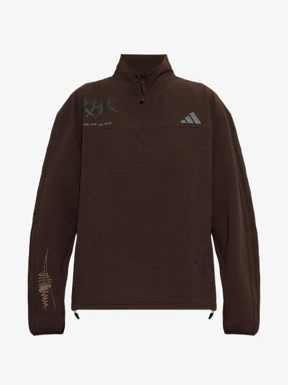 Song for the Mute джемпер на молнии до середины груди Adidas, коричневый