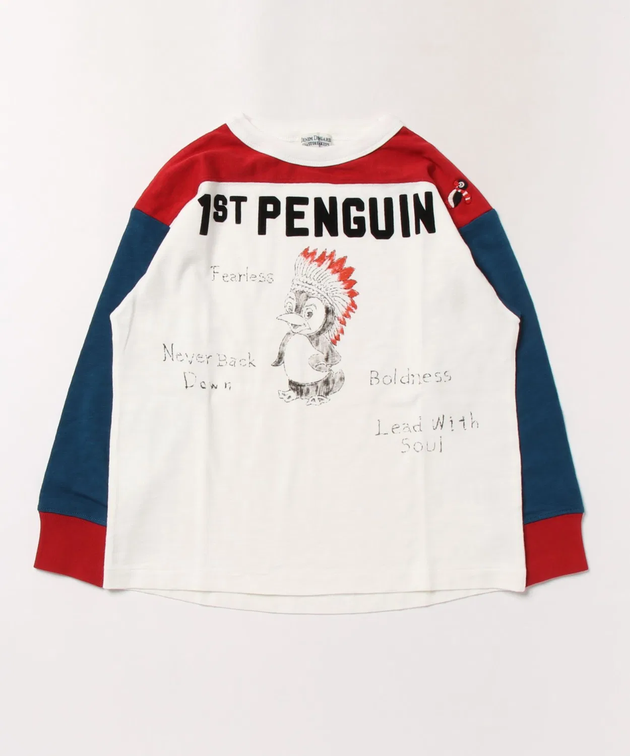 Детский лонгслив с принтом 1ST PENGUIN DENIM DUNGAREE, Multi